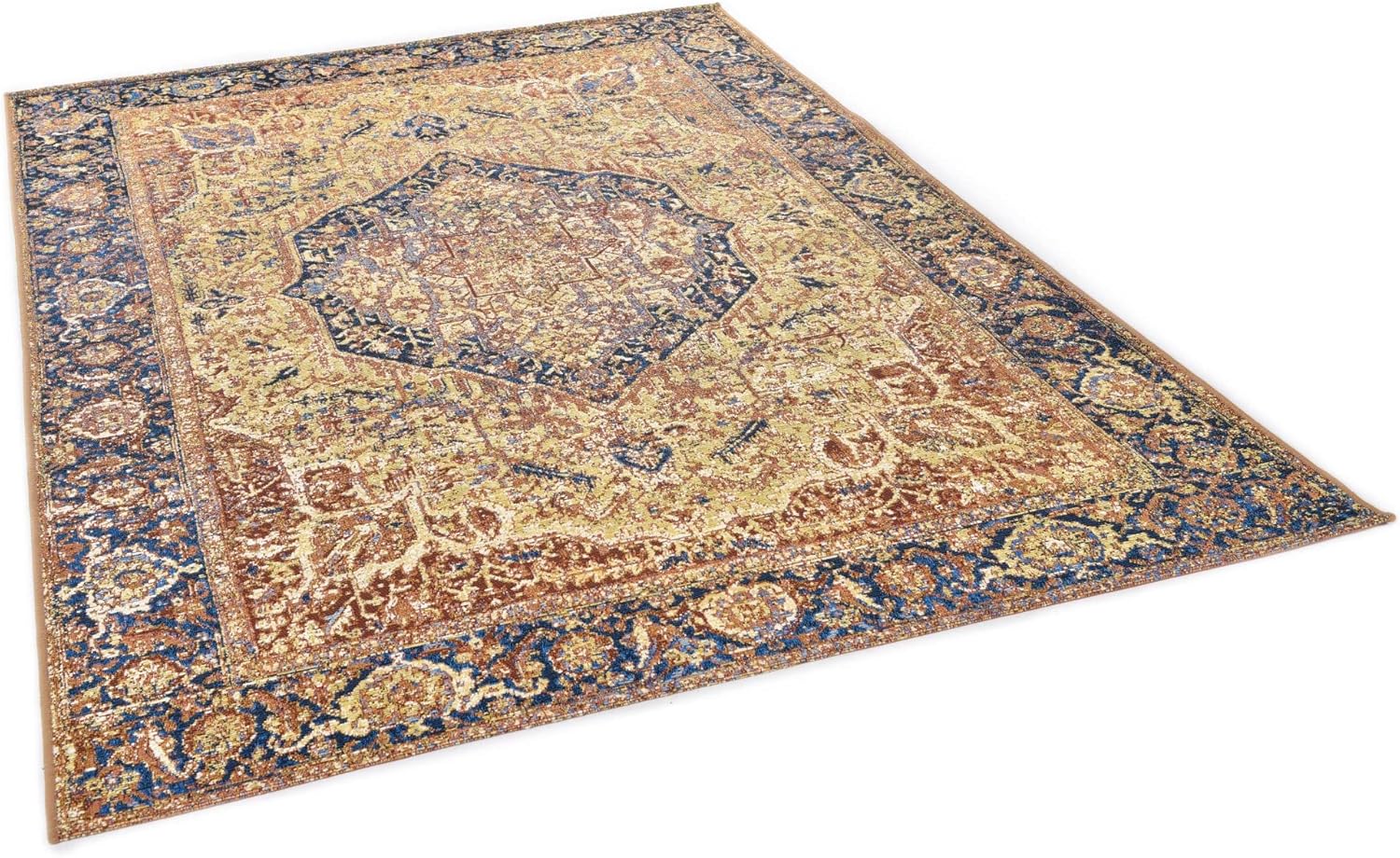 Funky Outdoor | Orient One | Teppich aus 76% Polypropylen / 24% Polyester | maschinell gewebt | Größe: 120 x 180 cm | Farbe: Gold | Tom Tailor |