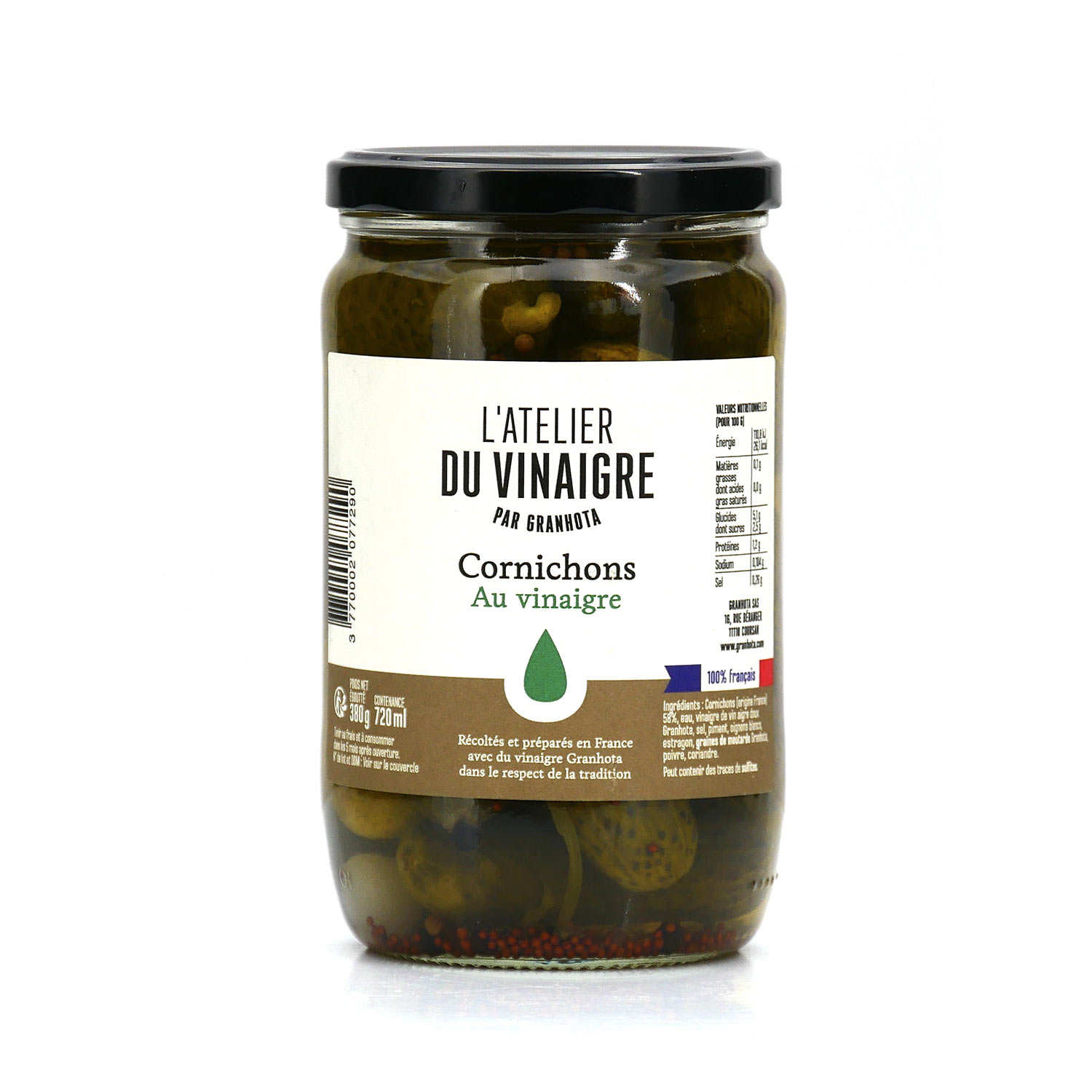 Cornichons 100% français - Granhota