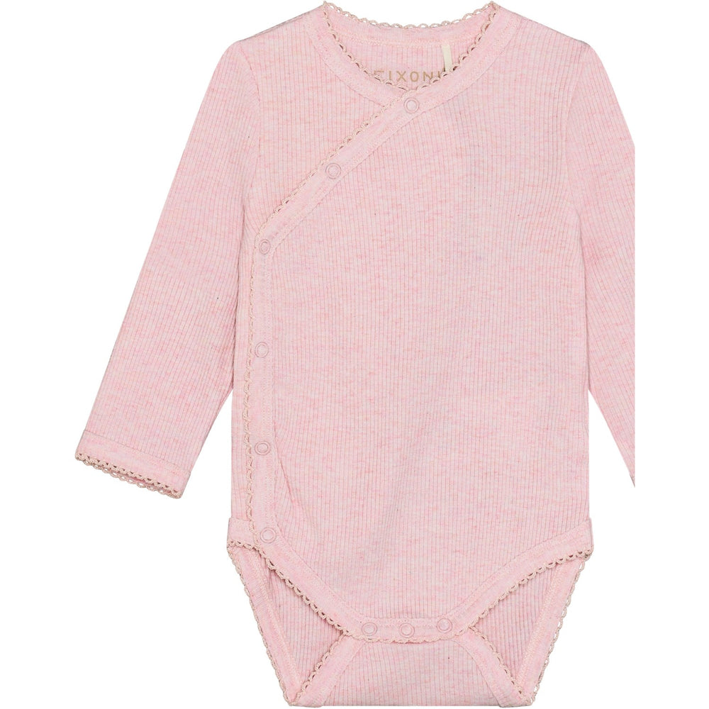 Køb FIXONI Bleached Mauve Melange Slå-om Body Ls Melange Rib