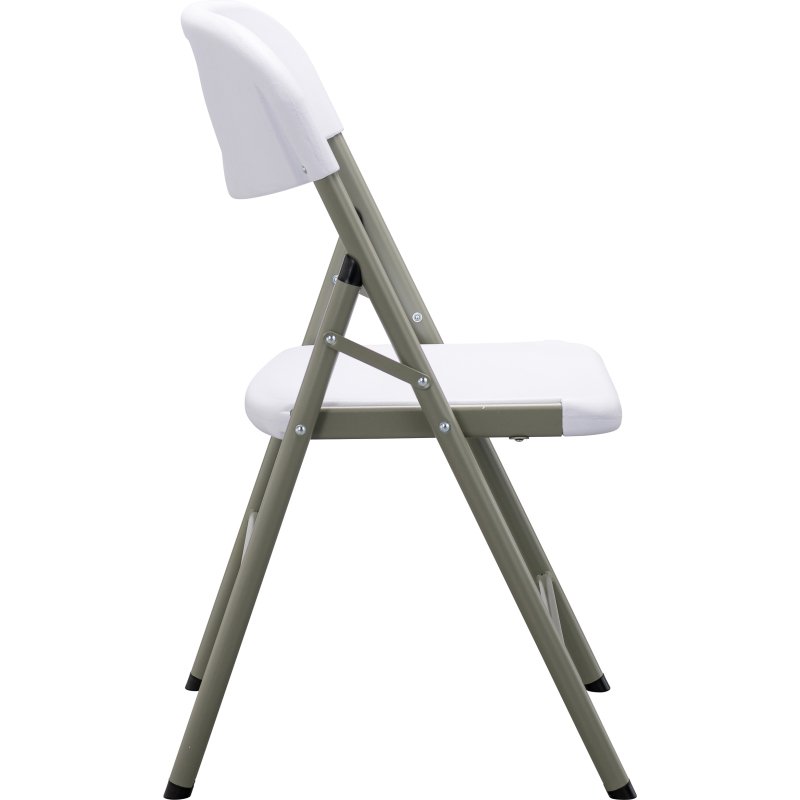 Chaise pliante POLYVALENTE - polyéthylène blanche