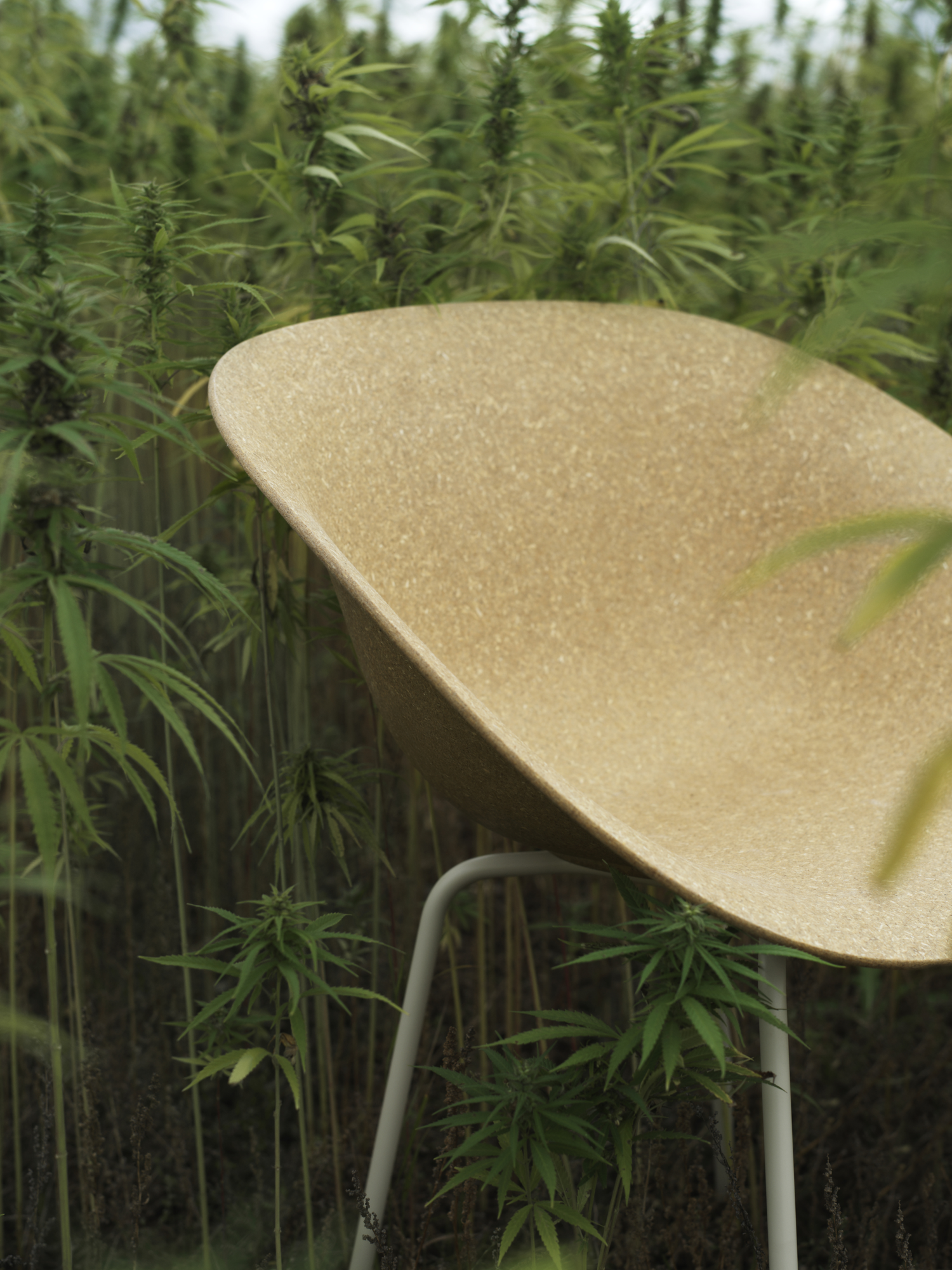 Eetkamerstoel Mat Hemp cream steel