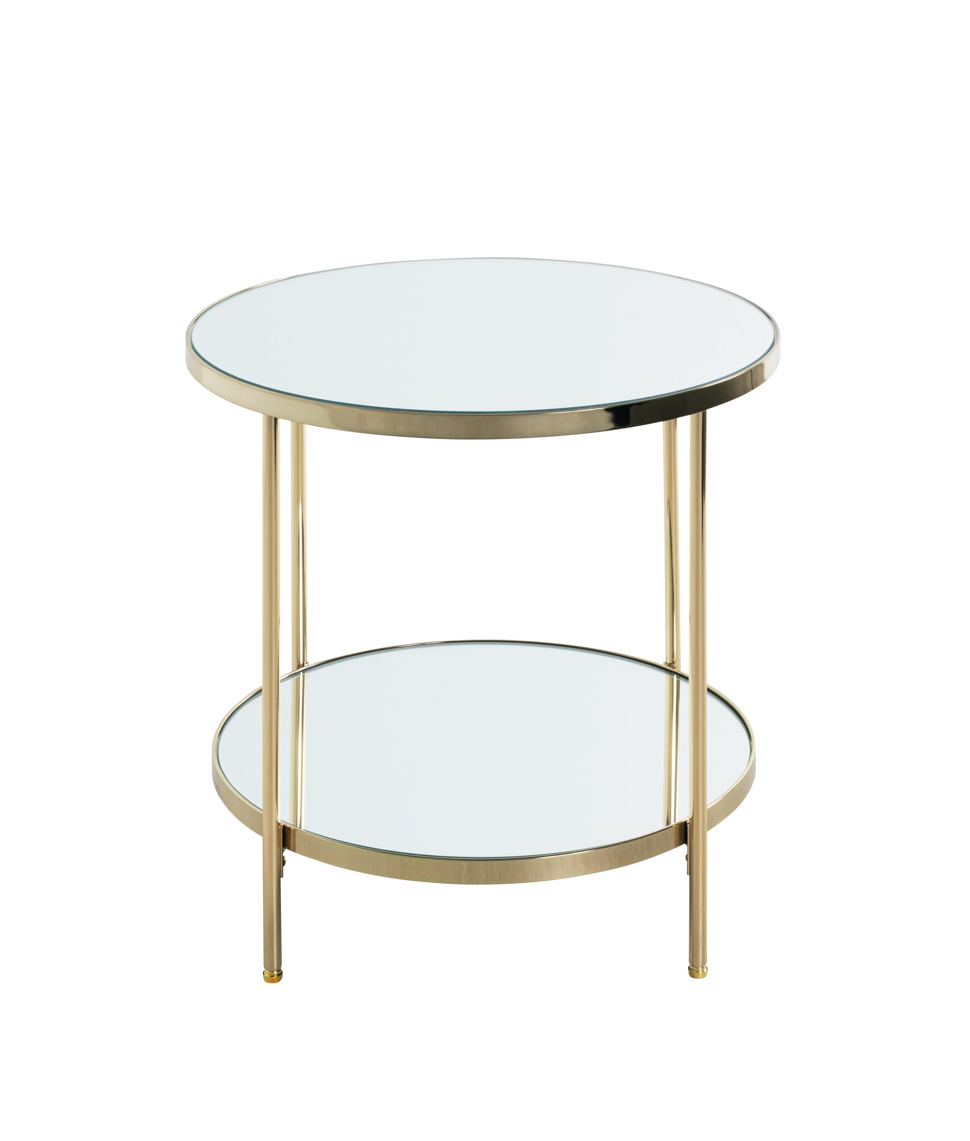 Beistelltisch PALAIS Ø 45 cm Spiegelglas/Messingfarbig