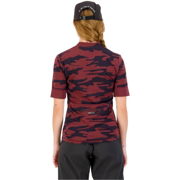 Maillot vélo MONS ROYALE W CADENCE HALF ZIP VLU AOP CHOCOLATE CAMO