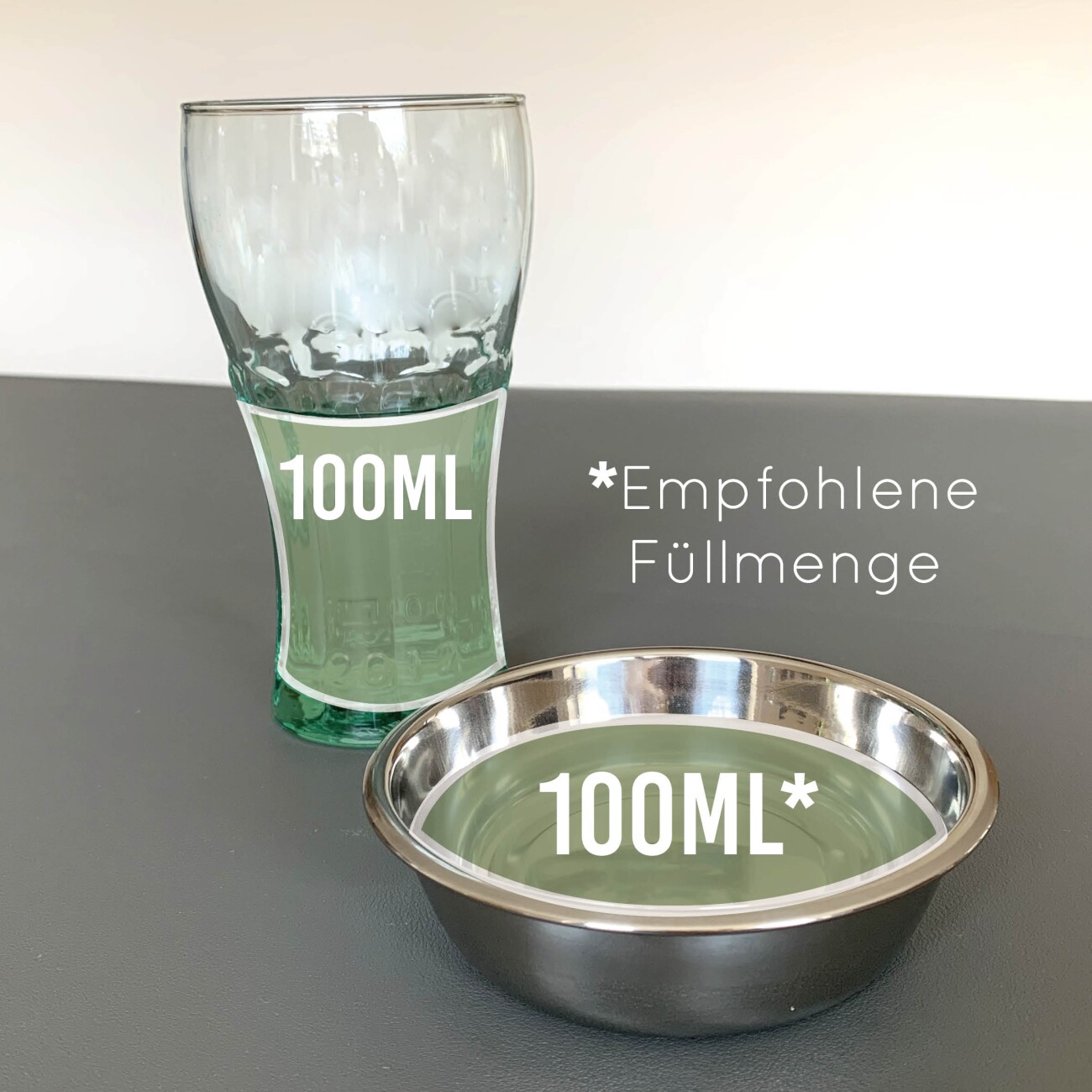 KaraLuna 2x 200 ml Napf aus Edelstahl