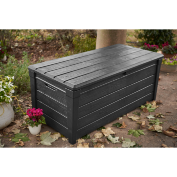 Keter kussenbox Brightwood antraciet 455L