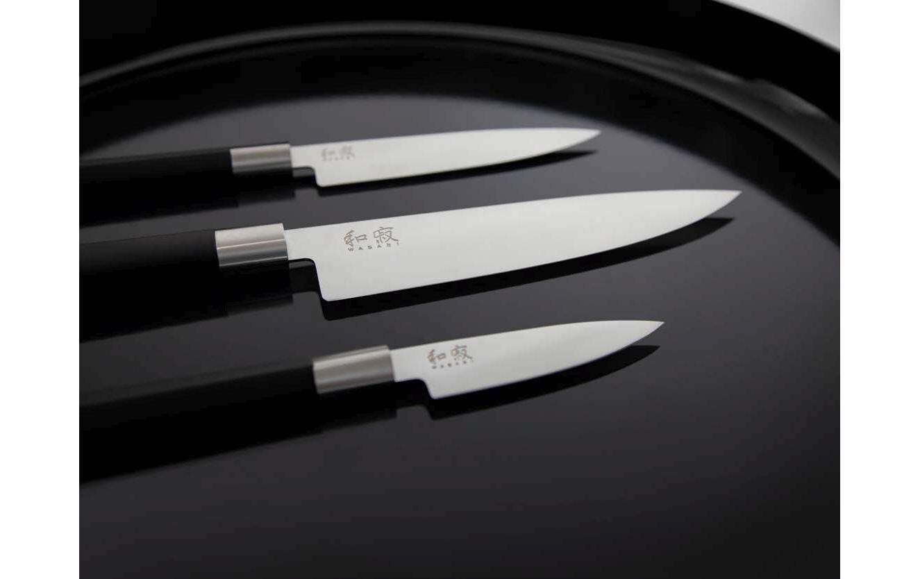 Kochmesser Wasabi 3 tlg. Schwarz<br>Messerset aus Edelstahl