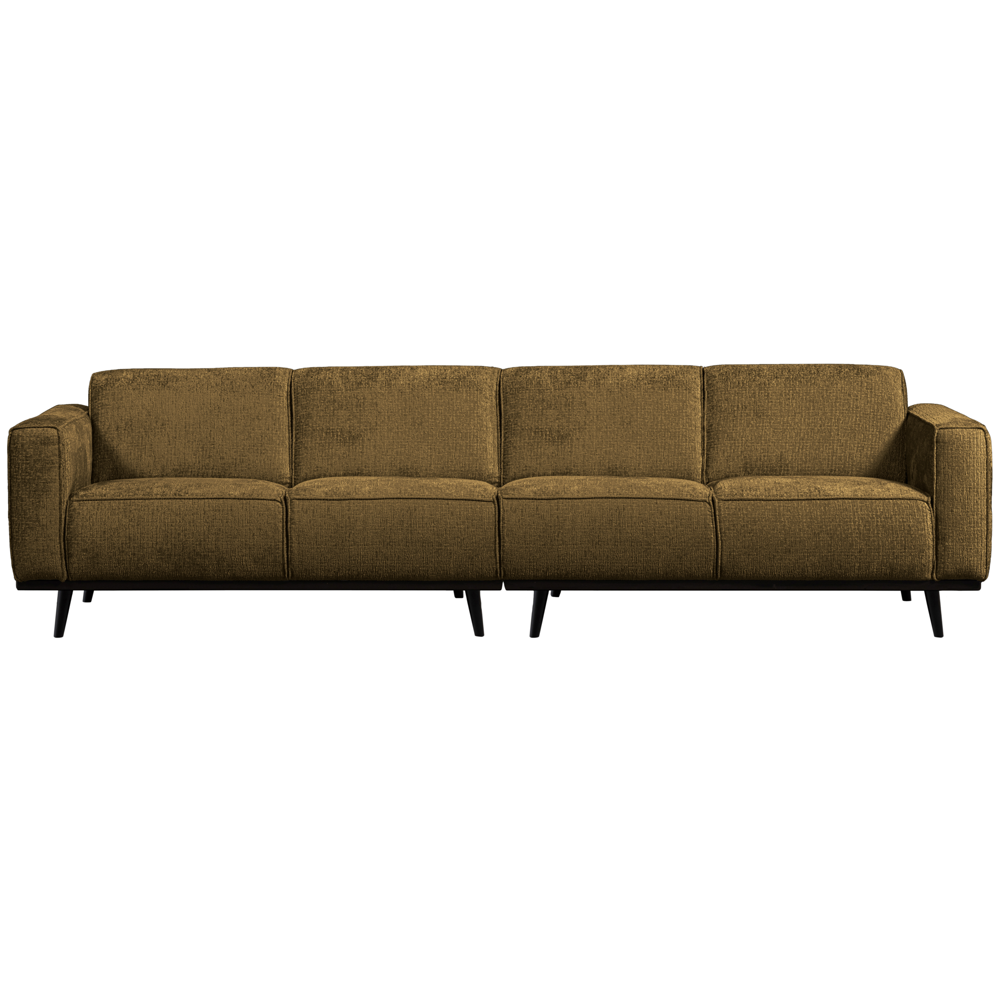 4-zits bank Statement Statement 4-zits Bank 280 cm - Structure Velvet - Brass