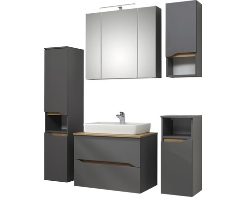 Pelipal Quickset 357 wastafelmeubel, BxHxD 72 x 51,3 cm x 44 cm, frontkleur: matgrijs, 357.017213