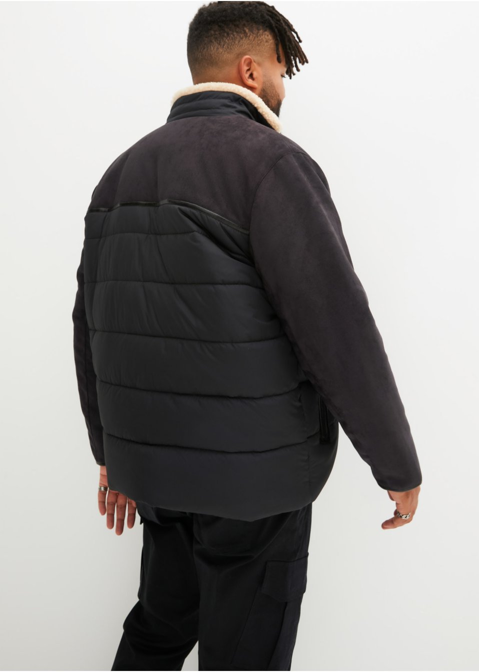 Veste d'hiver en mélange de matière avec polyester recyclé