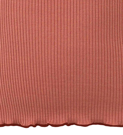 Minimalisma Bluse - Rib - Seide/Baumwolle - Blume - Antikrot/Hi