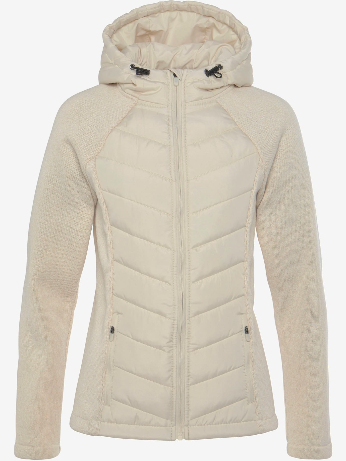 Doudoune veste matelassée en tricot polaire doux aux manches