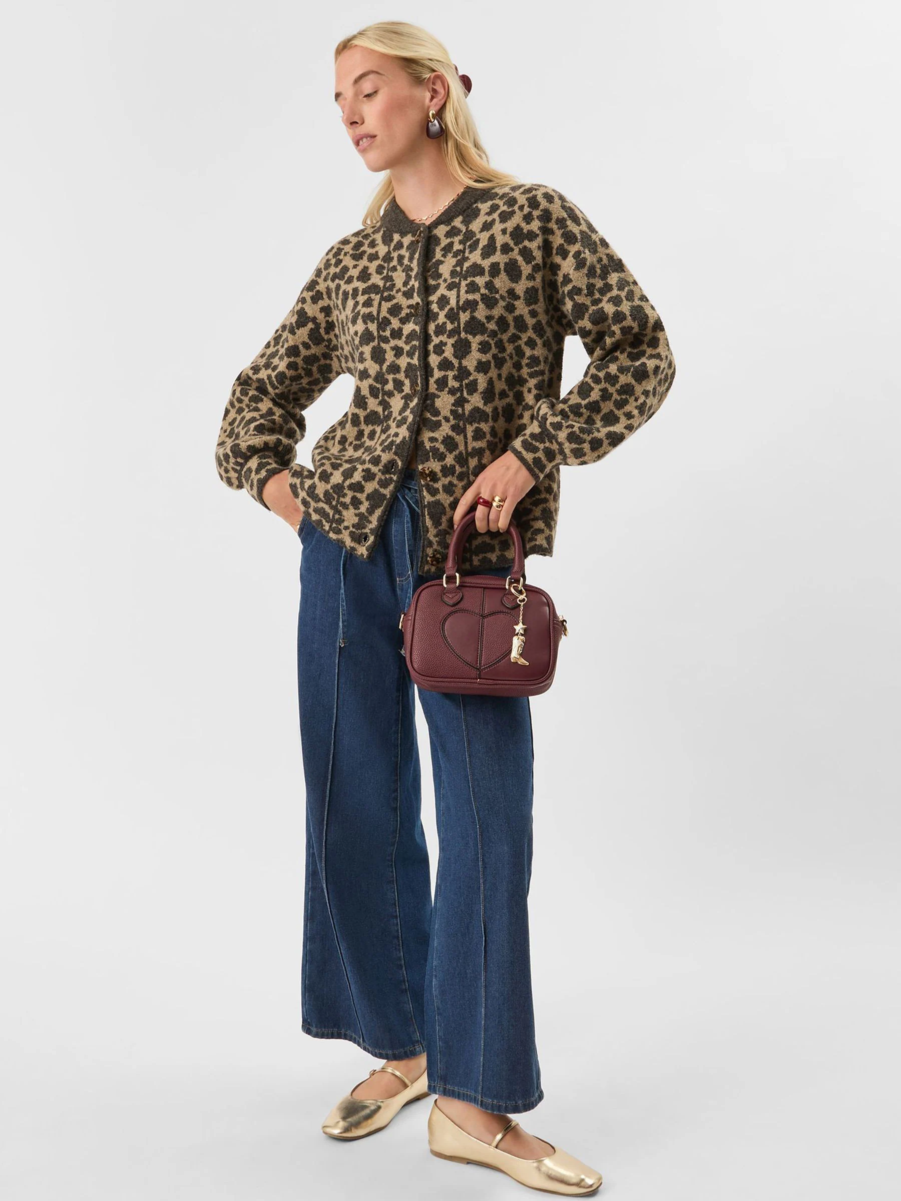 Accessorize Leopard Print Cardigan