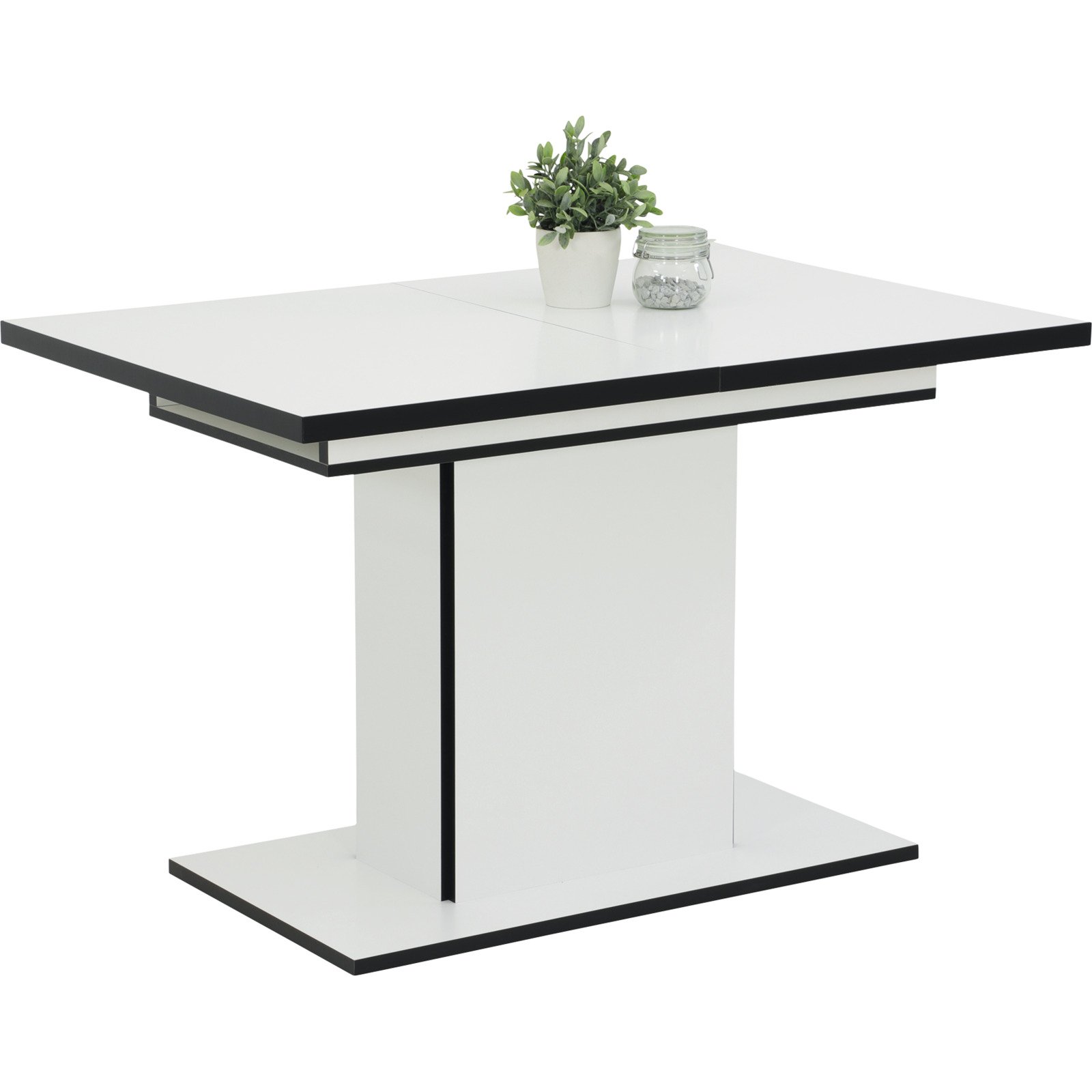 Tisch Ariana, Dekor weiss, 120/160 x 76 x 80 cm