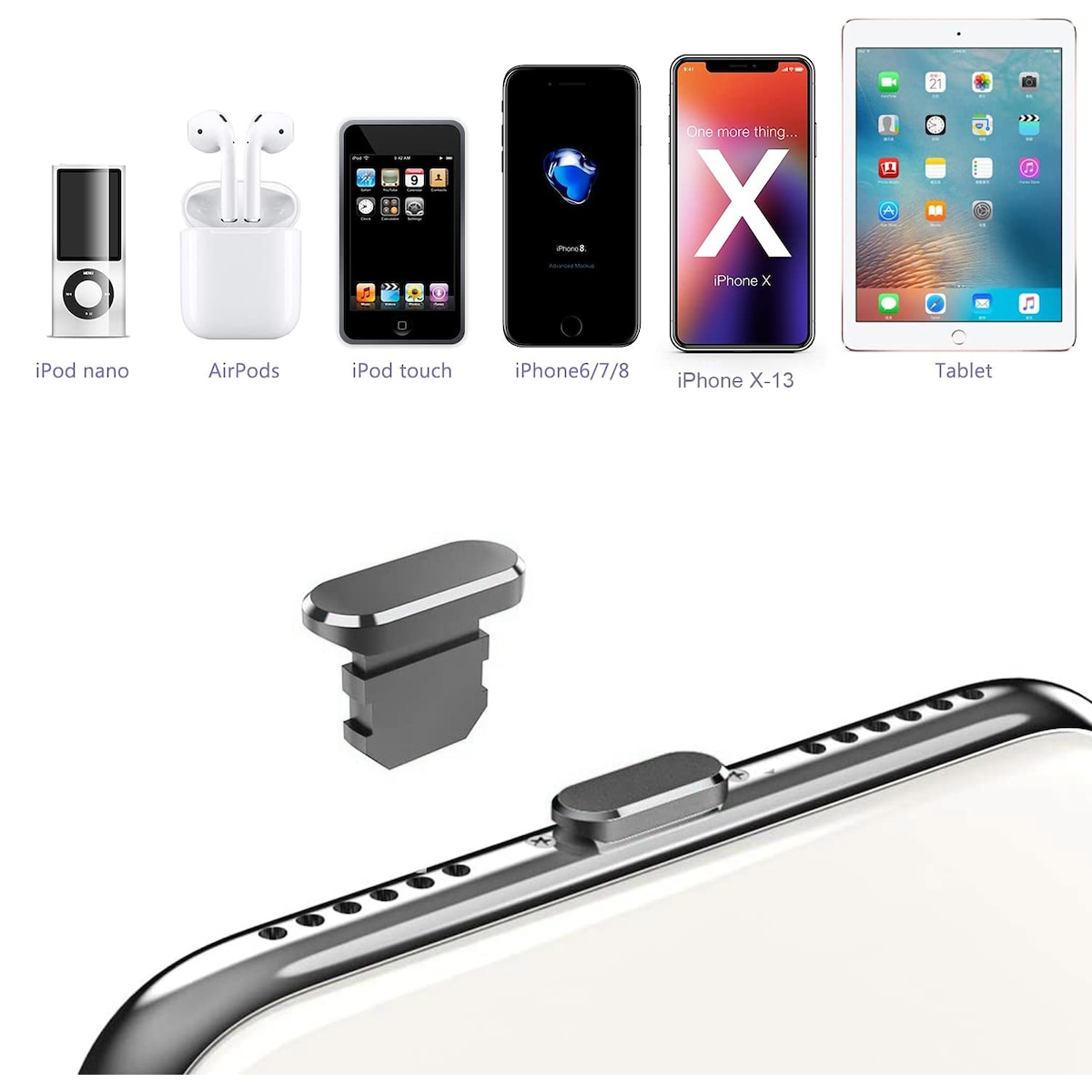 Beskyttelsesdeksel for iPhone Støvtett plugg