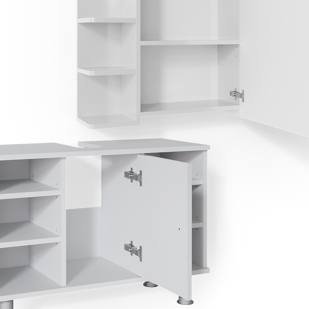 Vicco Badmöbel Set Badezimmer Möbel Fynn Spiegelschrank Waschbeckenunterschrank