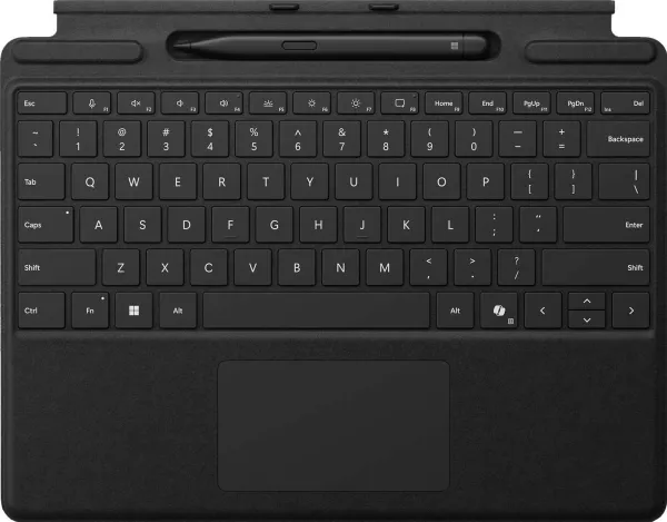 Microsoft Surface Pro Keyboard - Tastatur - med trackpad, accelerometer, Surface Slim Pen 2 opbevaring og opladningsbakke - QWERTY - Nordisk - sort - med Slim Pen 2