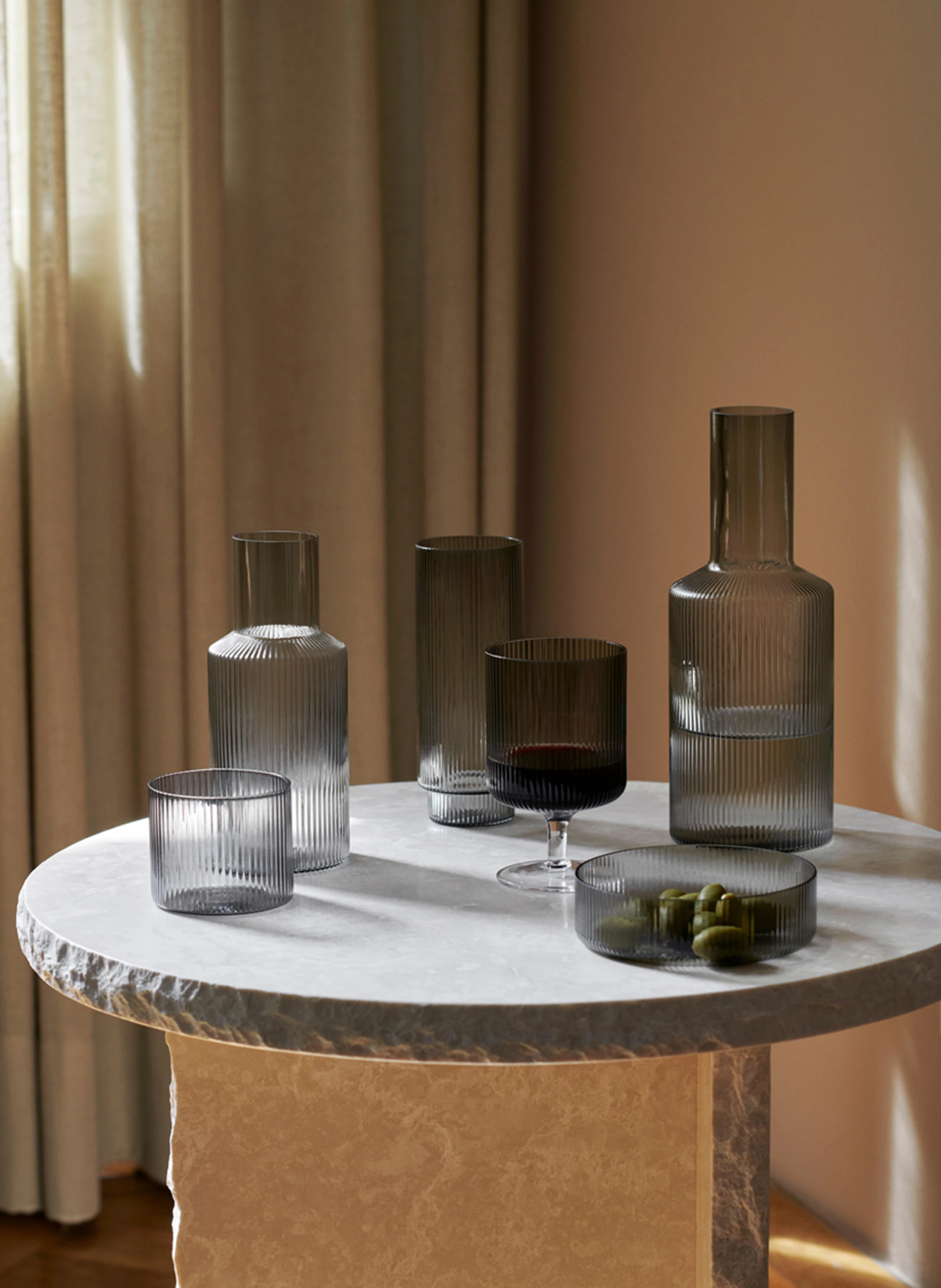 Ferm LIVING 4er-Set Cocktailgläser RIPPLE
