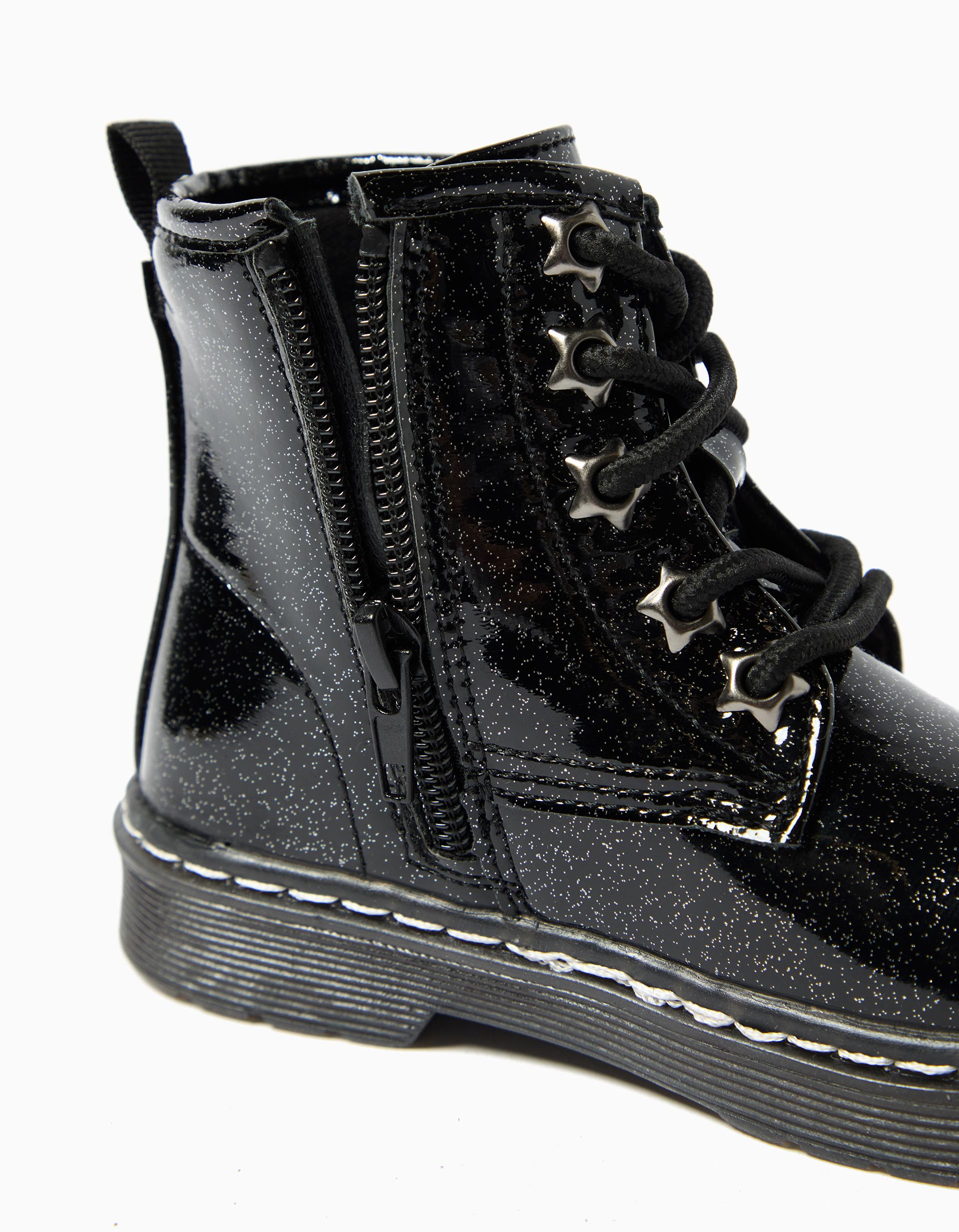 Botas Glitter, Menina, Preto