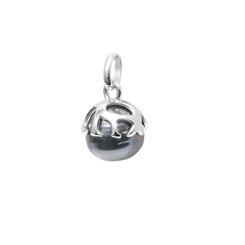 Pendentif Perle de Tahiti Cerclée et Argent 925/1000