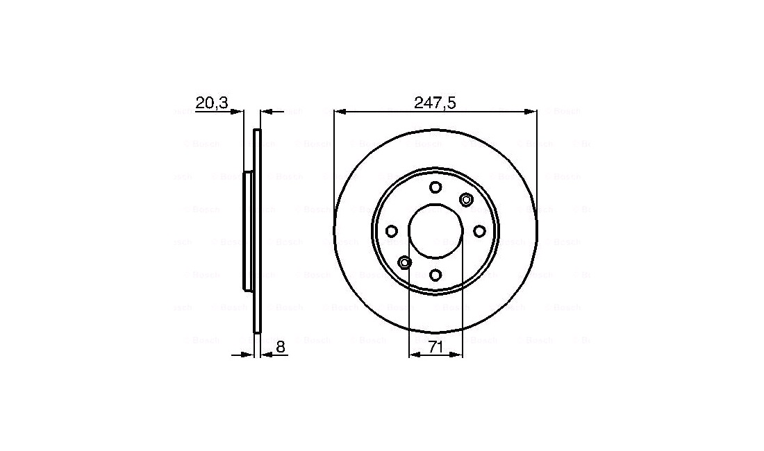 Bremseskive 247 x 8 mm