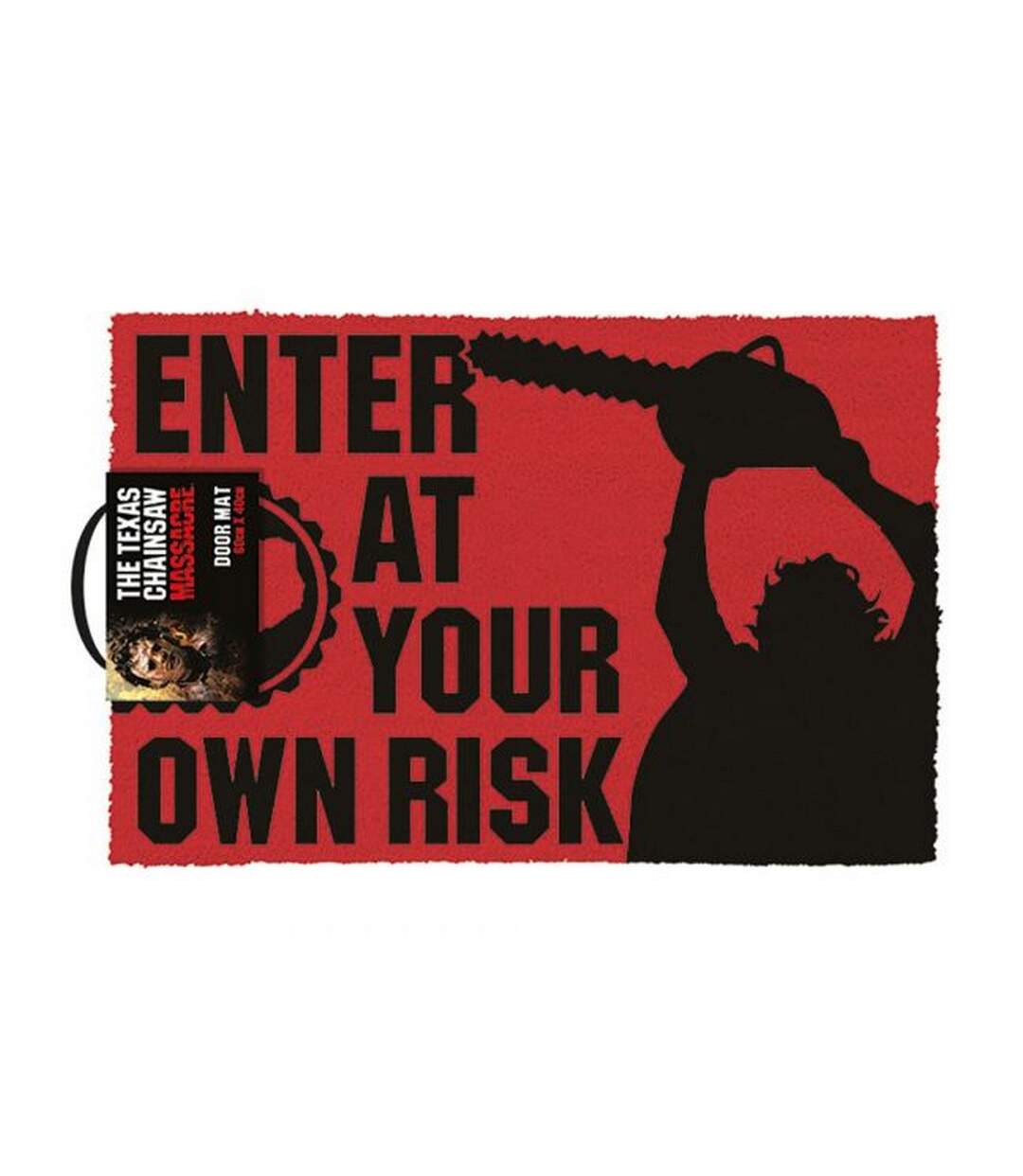 The Texas Chainsaw Massacre - Paillasson ENTER AT YOUR OWN RISK (Rouge / Noir) (Taille unique) - UTBS3137