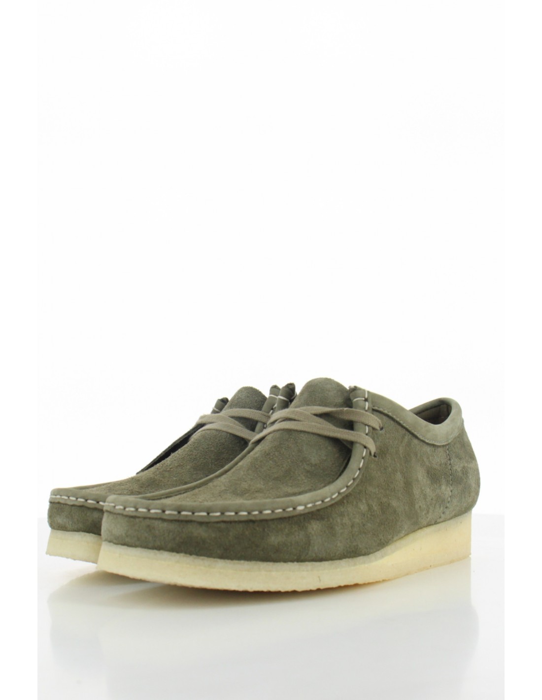 clarks Derbies Homme Wallabee Pale Khaki Suede