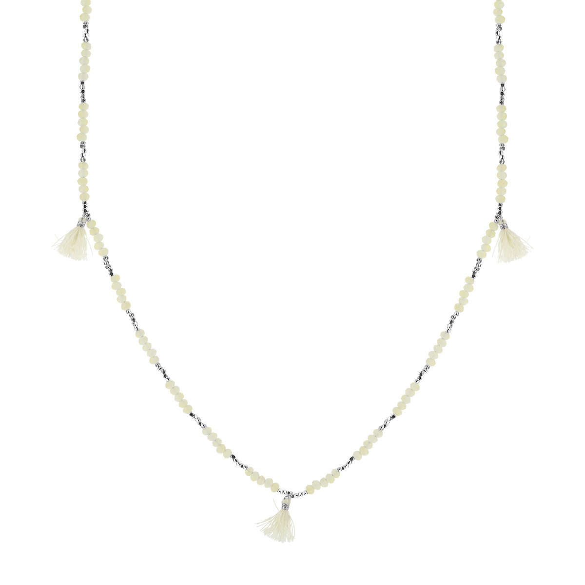 Sautoir fantaisie perles imitation 70 cm