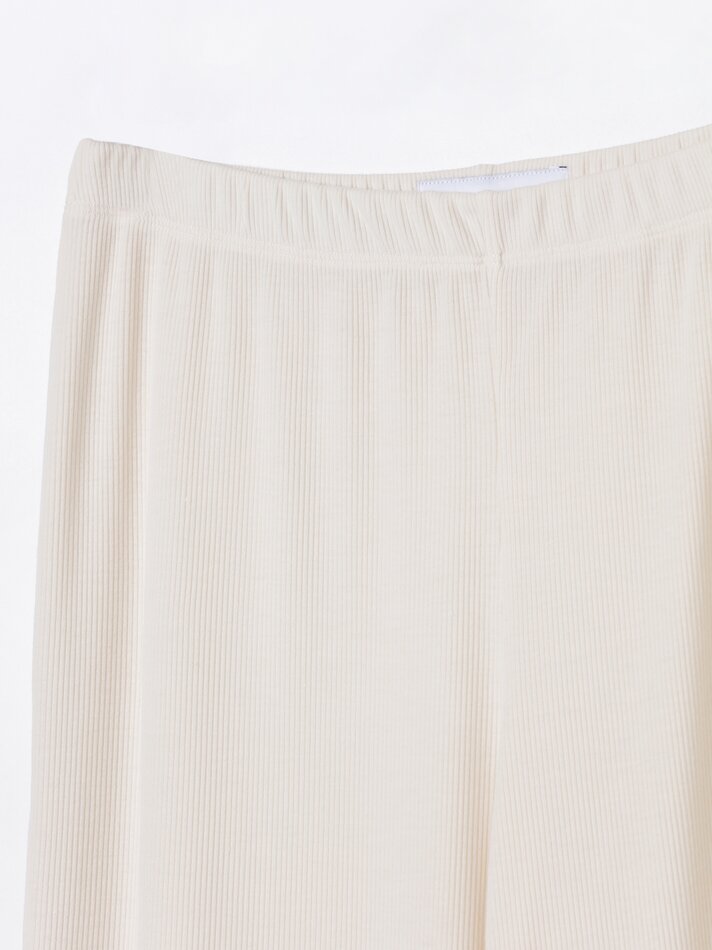 Calça de pijama canelada - Natural