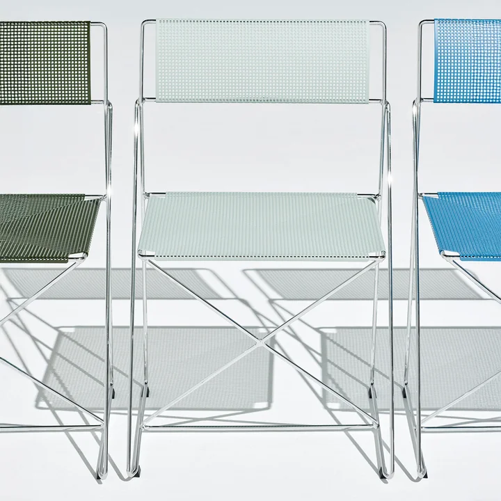 HAY - X-Line Stuhl, Indoor, verchromt / autumn green