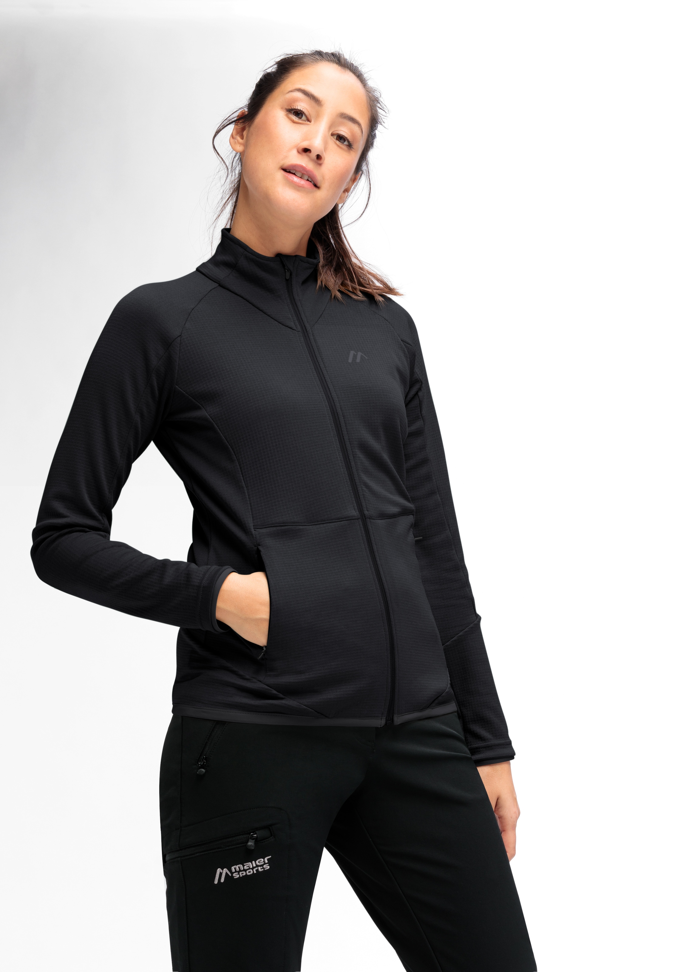 Maier Sports Fleecejacke »Sinaia W« Damen Midlayer, atmungsaktiv schnelltrocknend, Full-Zip, Regular Fit