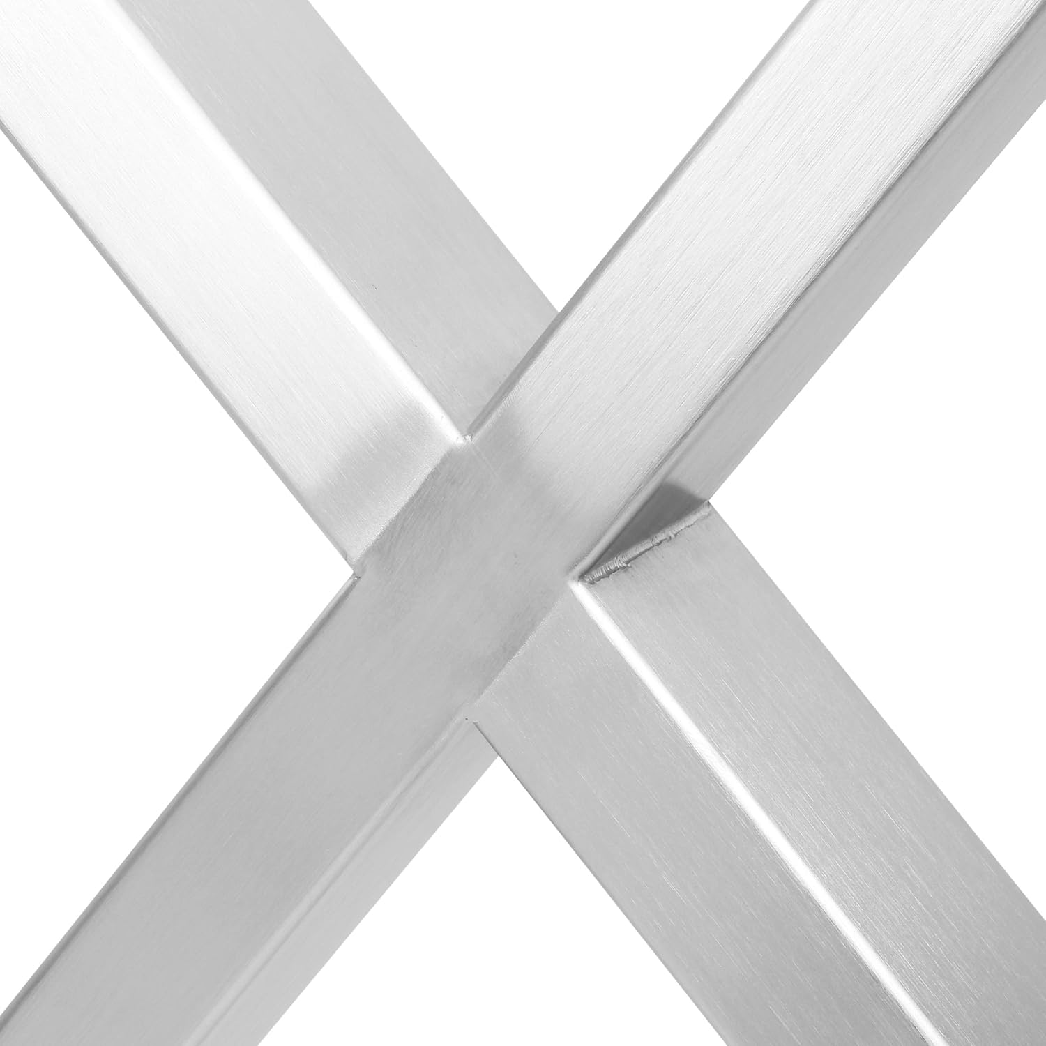 Natural Goods Berlin 2X Tischkufen X-Form Design Möbelkufen Metall Tischbeine scandic | Loft Tischgestell aus Stahl | Tischkuven, Hairpin Legs - Edelstahl, B70 x H72cm