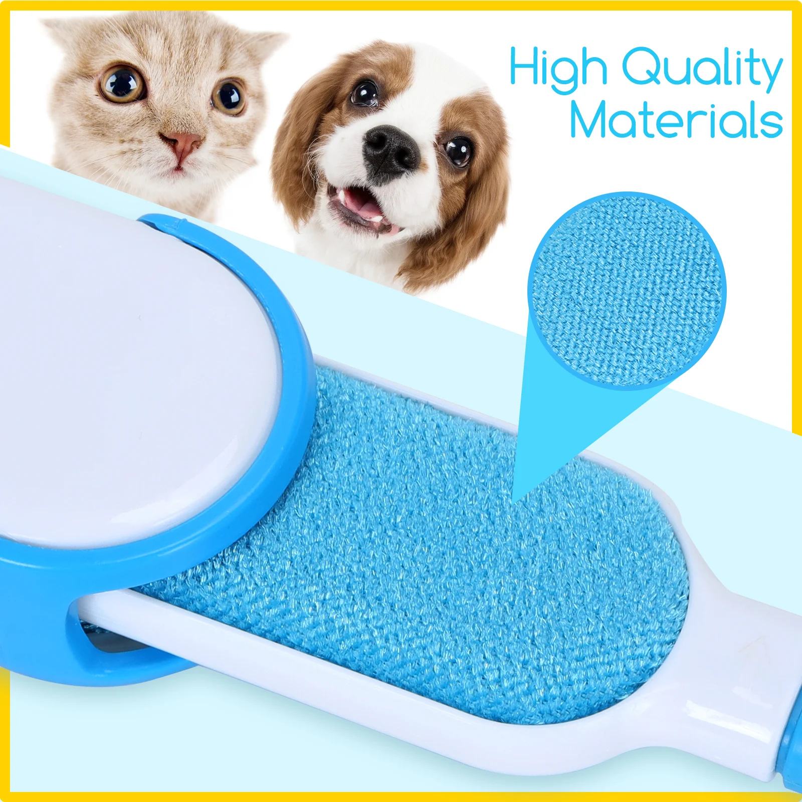 Removedor de Pelos de Animais, Escova de Limpeza Removedora de Pelos de Animais, Removedor de Pelos para Cães e Gatos, Escovas Removedoras de Pelos de Animais Laváveis e Reutilizáveis