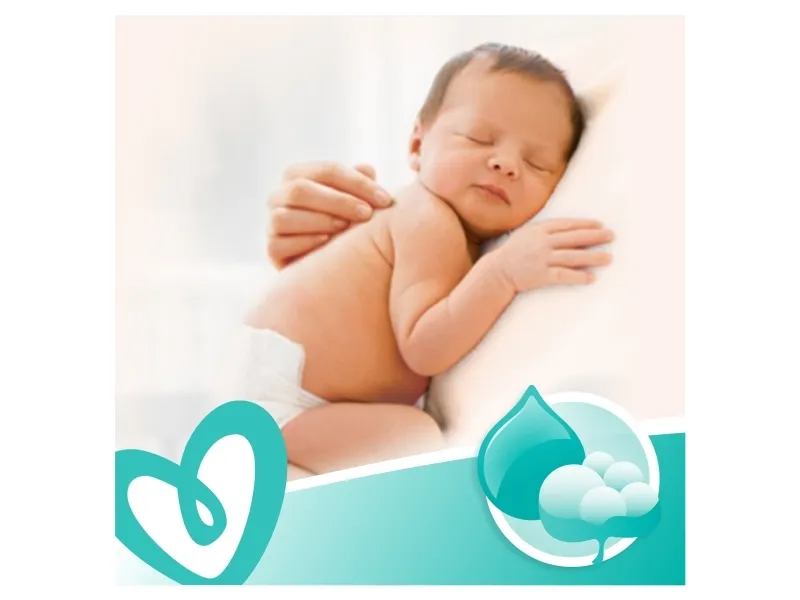 Pampers Sensitive Vådservietter til baby - Dermatologisk testet, Allergivenlig, Neutral pH, Parfumefri