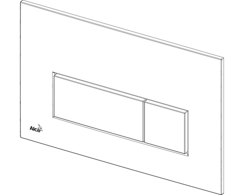 Alca THIN bedieningsplaat, glanzend wit / drukknop, glanzend wit M570