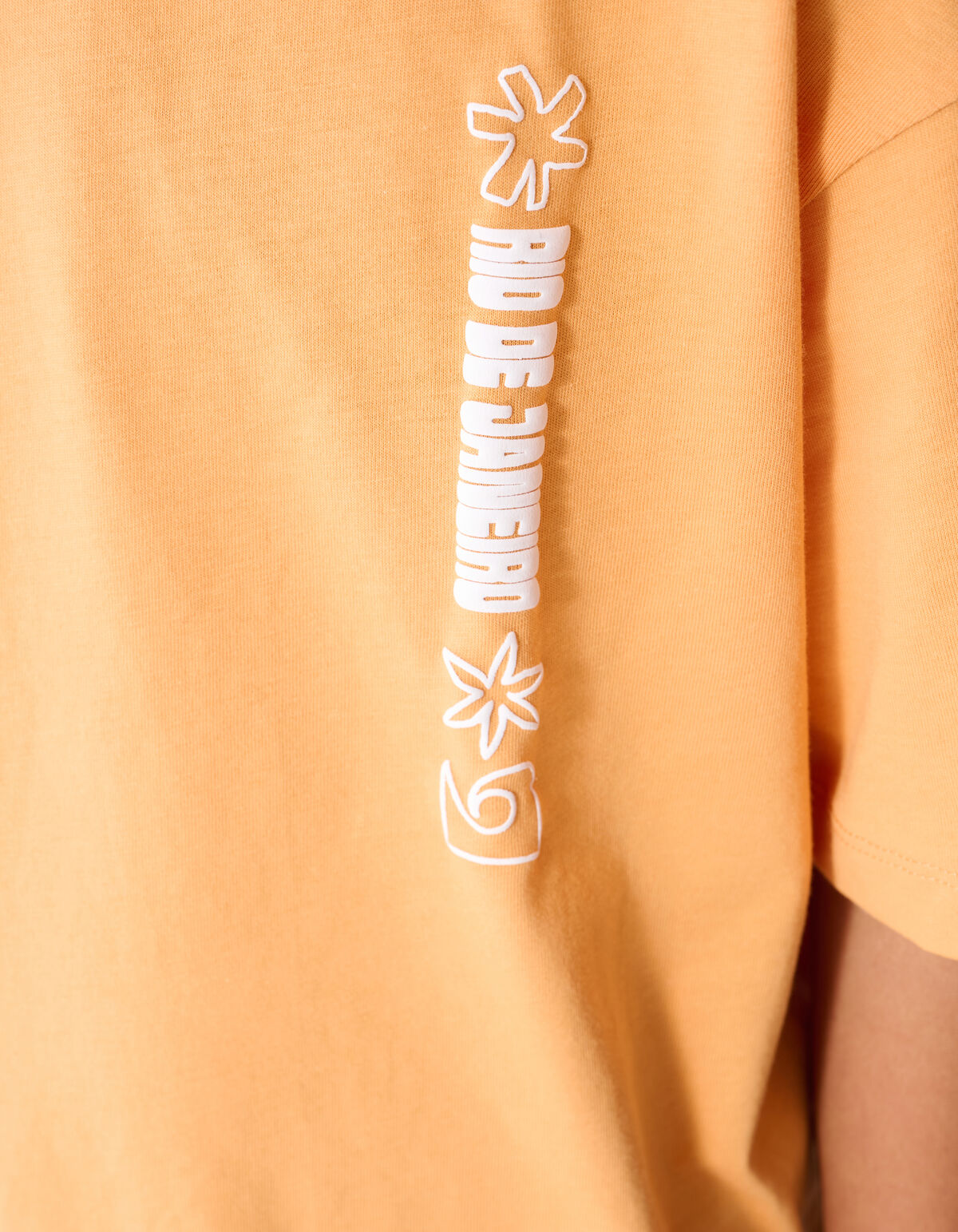 Holiday Artwork T-shirt Lichtoranje