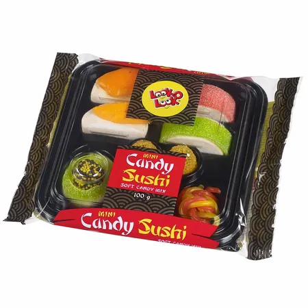 Look O Look Mini Candy Sushi aus Fruchtgummi, 100g
