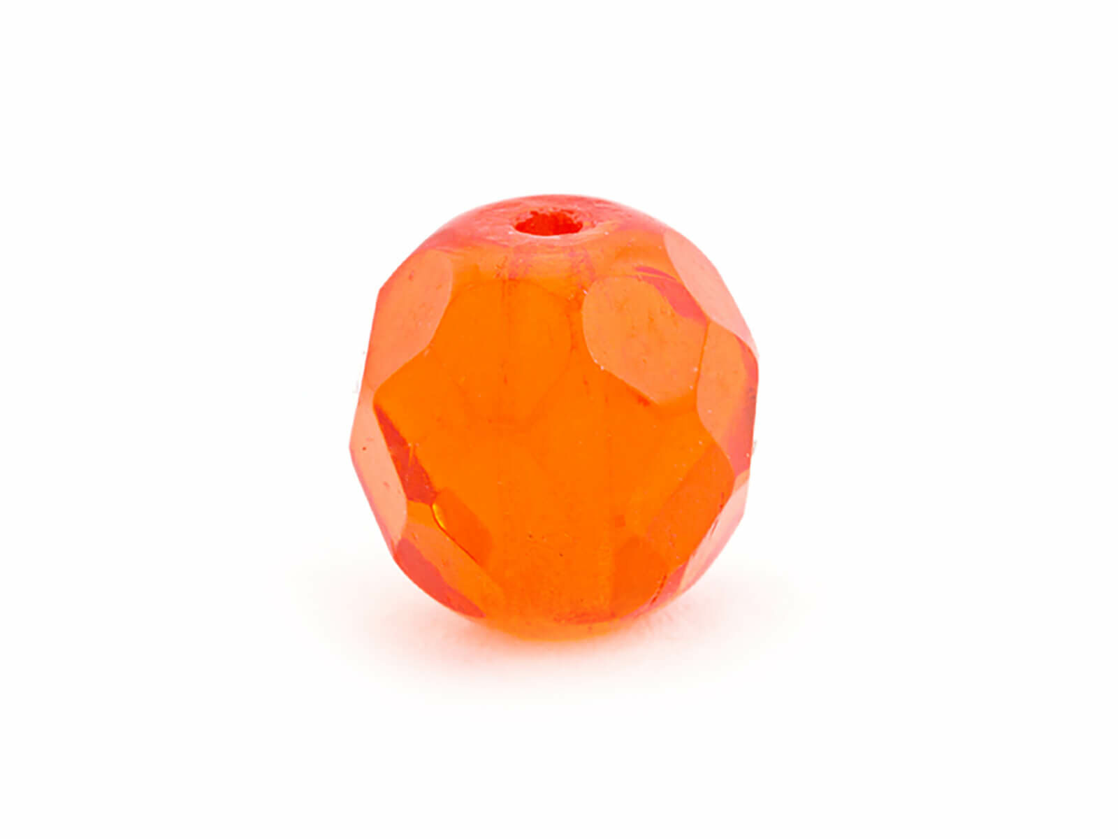8 mm facettierte Glasperlen - Orange (10 Stk.)