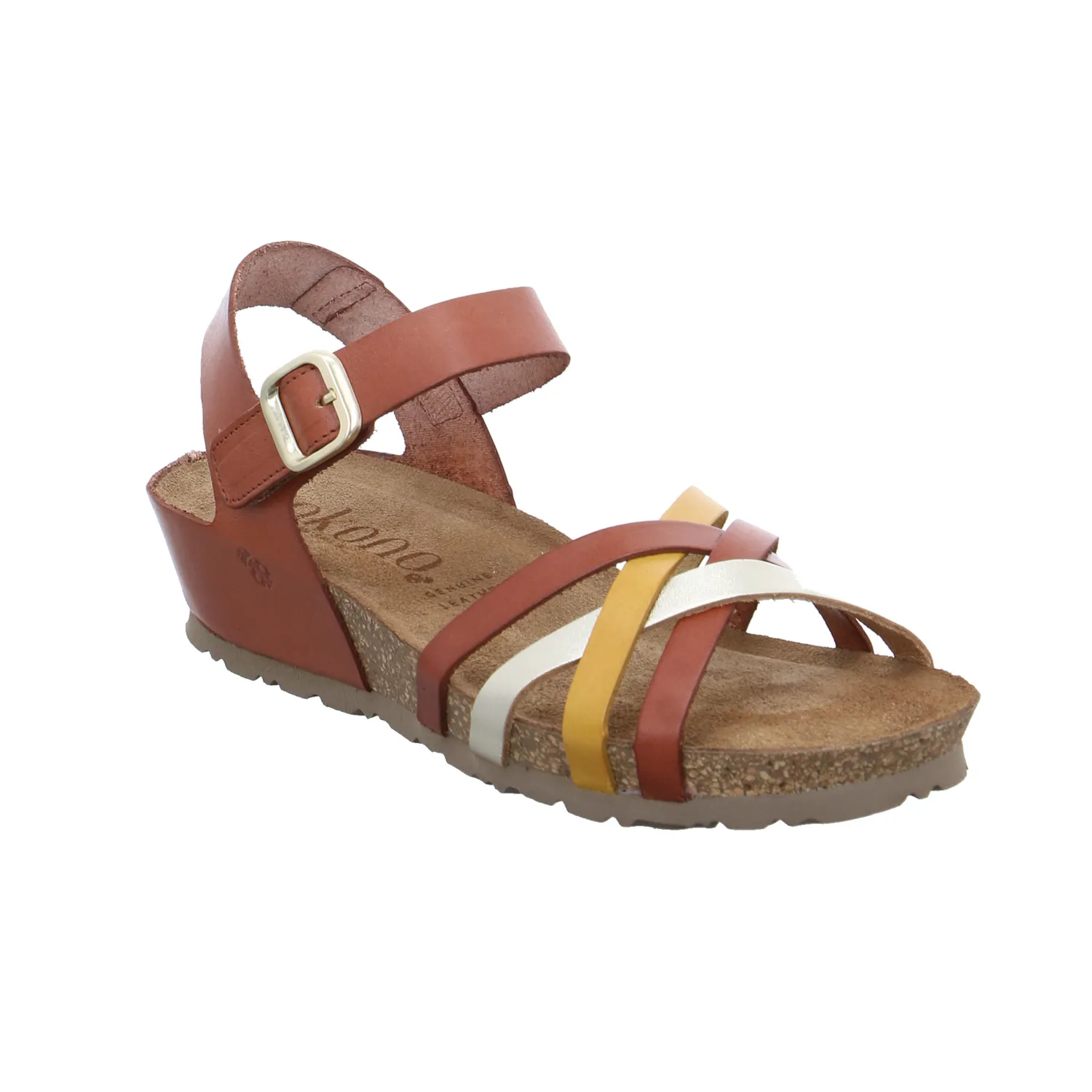 Bio-Sandalette Cognac Leder