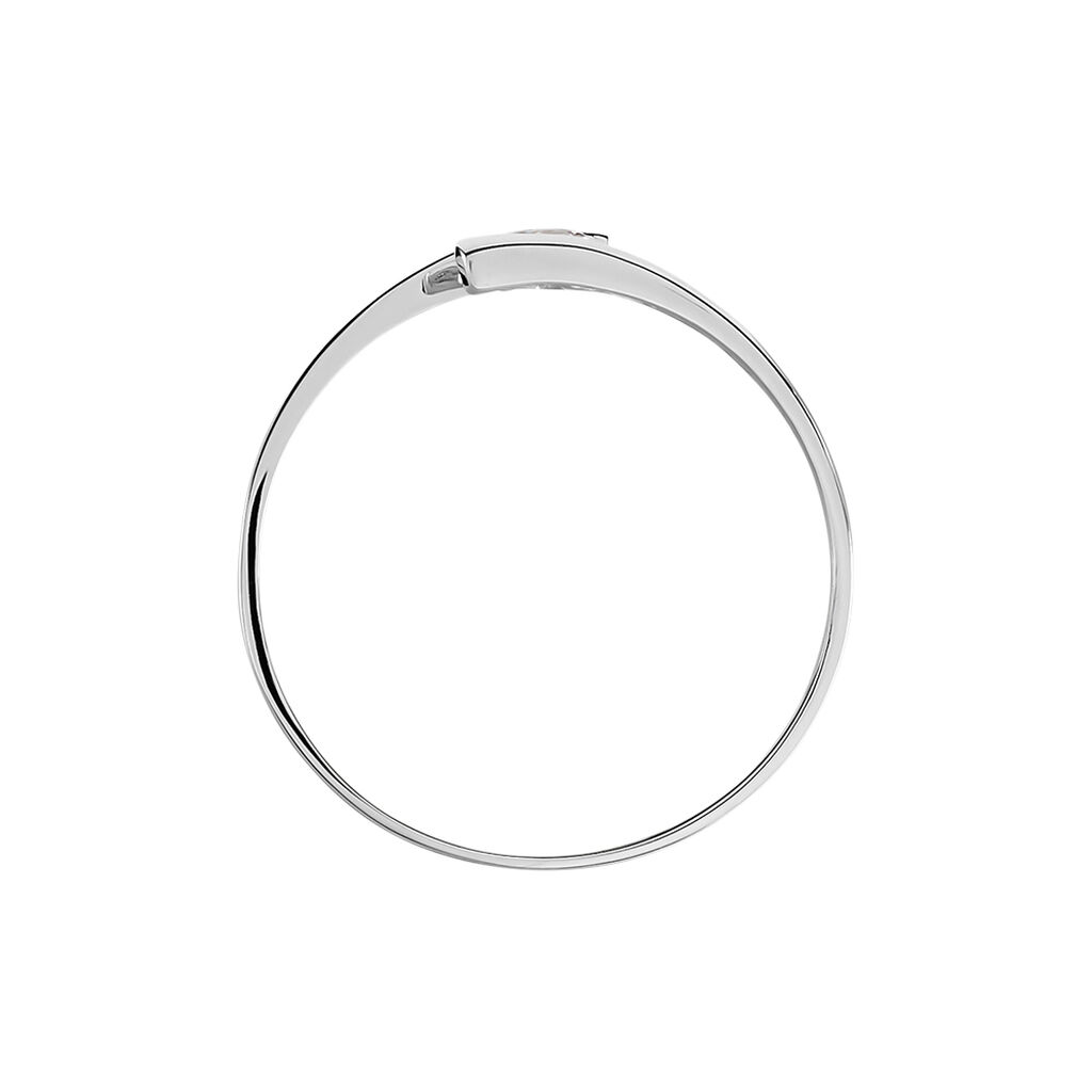 Bague Solitaire Moera Or Blanc Oxyde De Zirconium