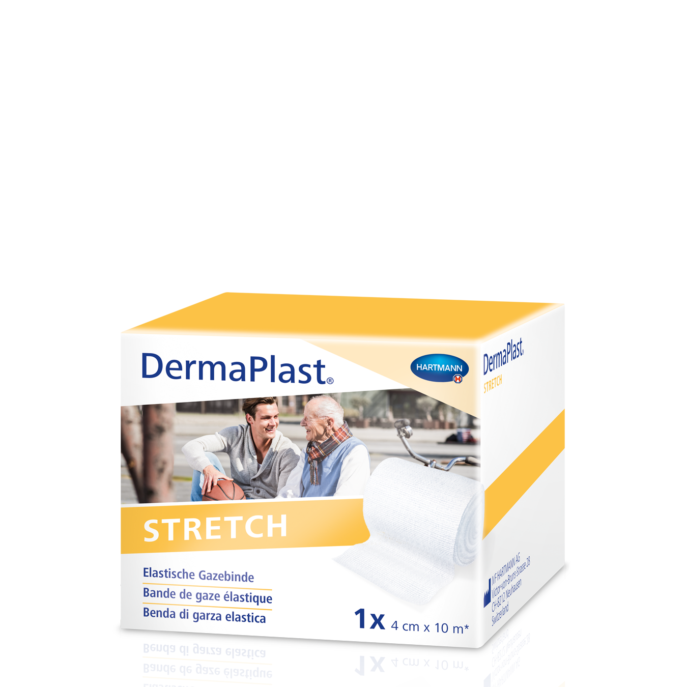 DERMAPLAST Stretch elatische Gazebinde 4cmx10m weiss 1 Stk