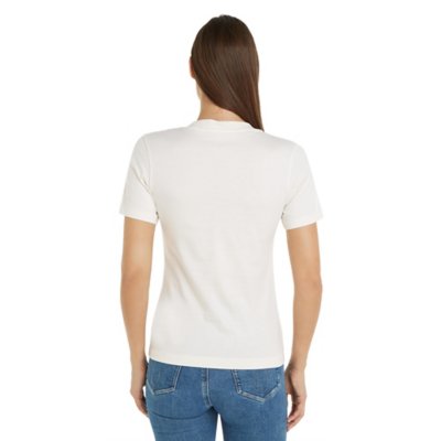 Tee-shirt à manches courtes femme Monologo Slim V-Neck CALVIN KLEIN
