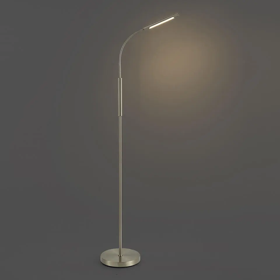 Qazqa vloerlampen statler zilverkleurig geïntegreerde led