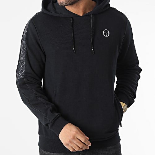 Sweat Capuche A Bandes Diamante 39992 Noir