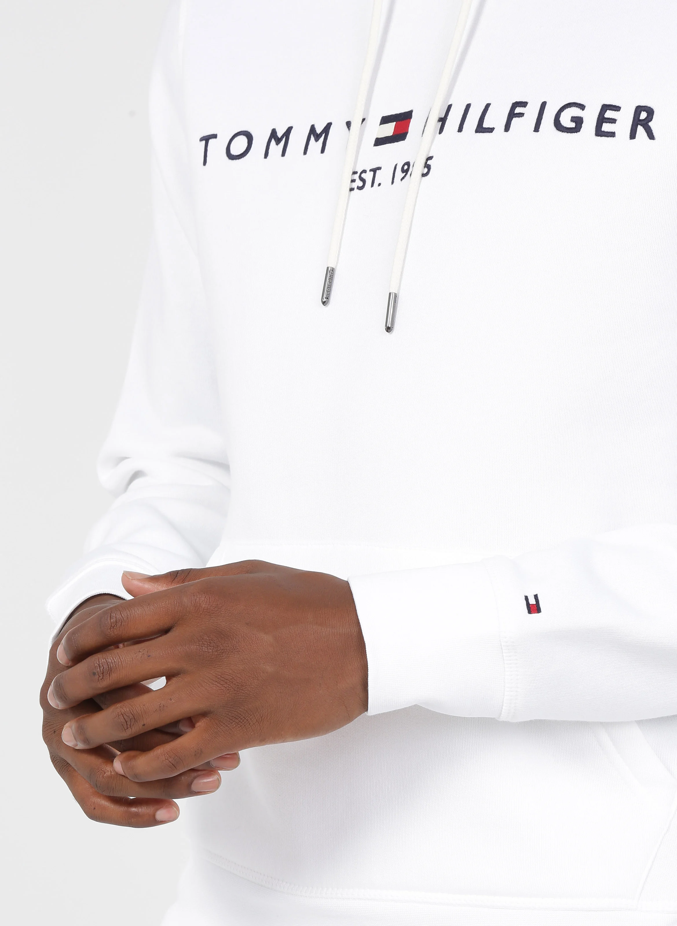 Sweat à capuche regular-fit en coton mélangé | Blanc