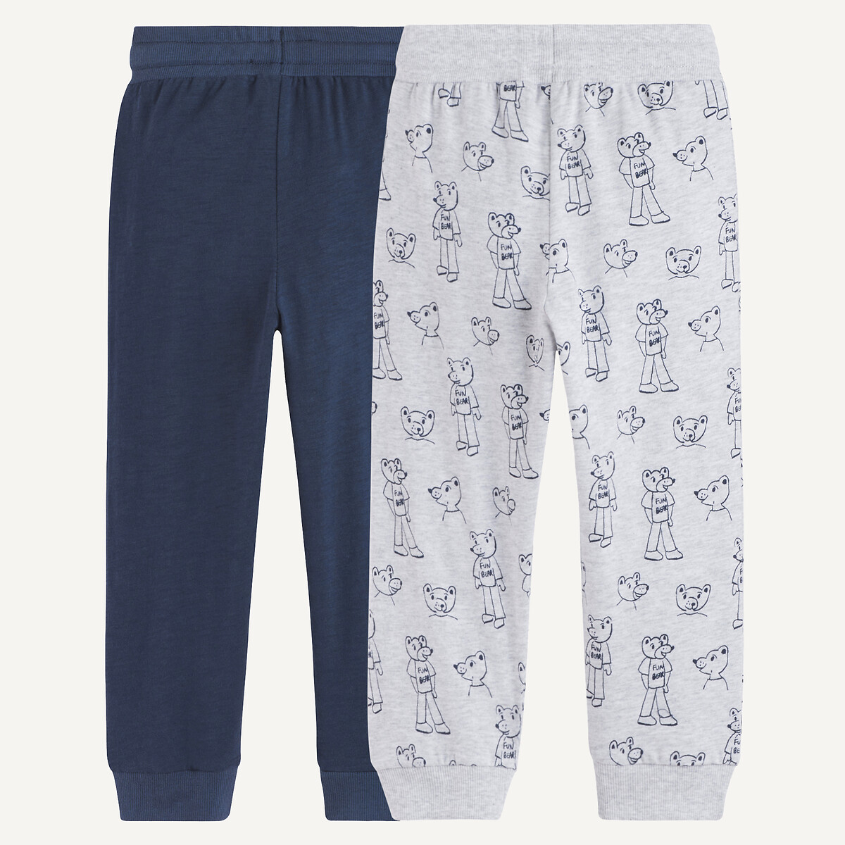 COLEÇÃO LA REDOUTE<br>Conjunto de 2 calças de moletom em malha com estampa de chamas
