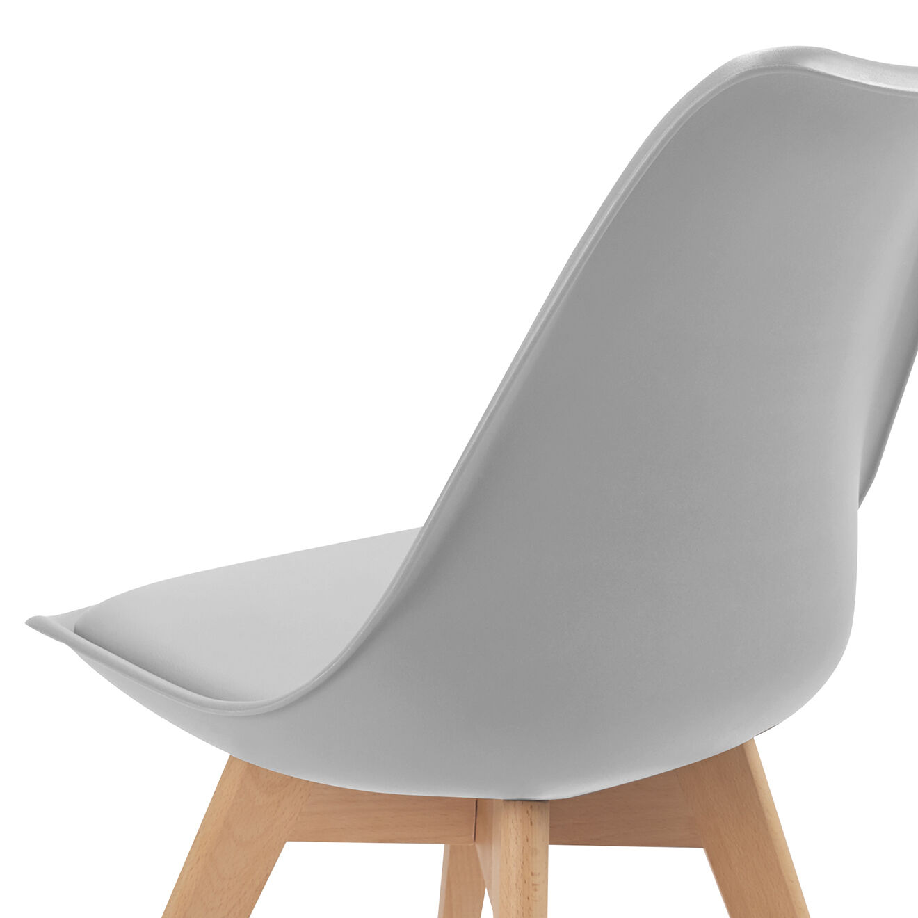 Idomya 2 Chaises Suedia gris clair - 40x54x80 cm