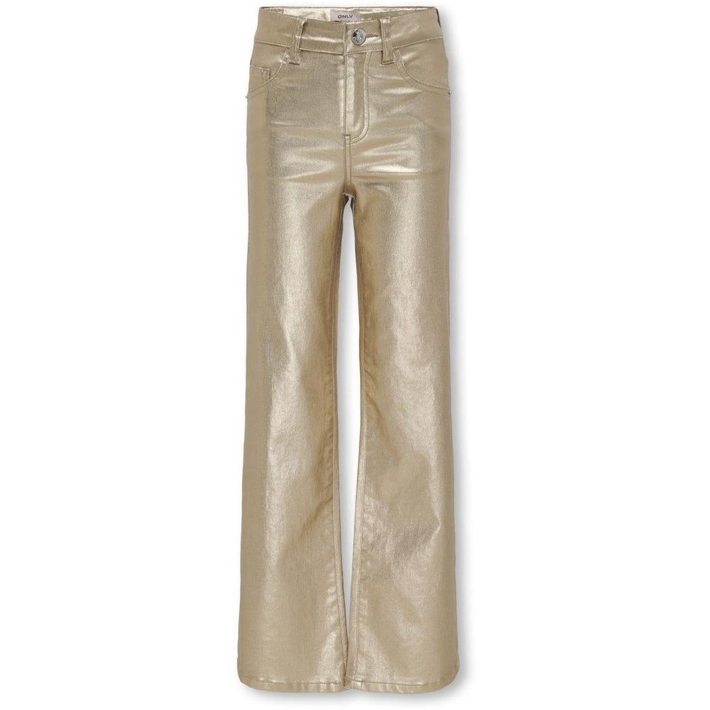 Køb kids ONLY Gold Colour Juicy Wide Metal Coated Bukser