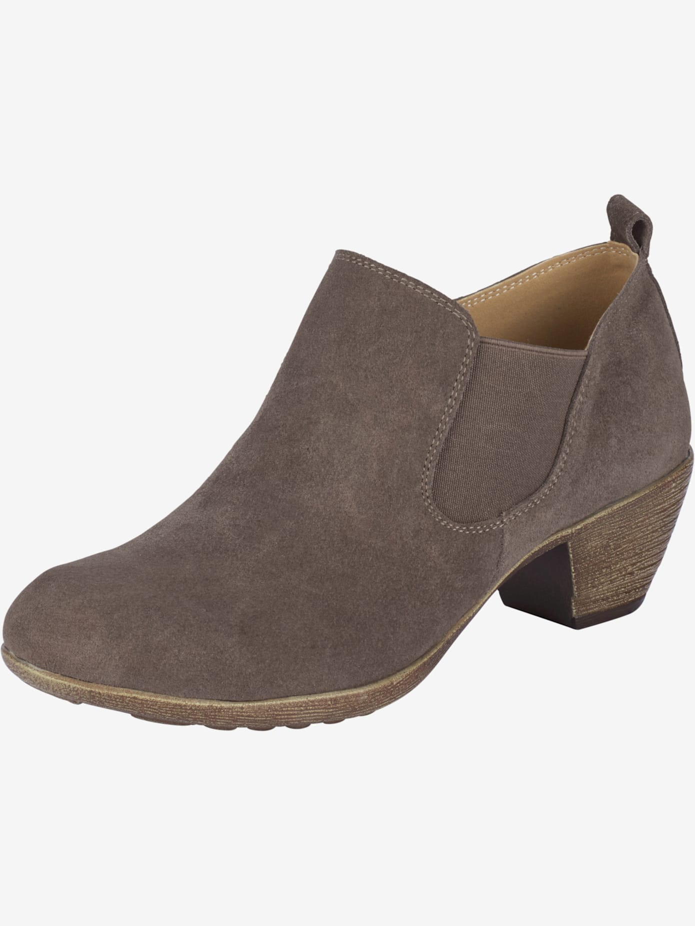 Bottines cuir velours de vache.