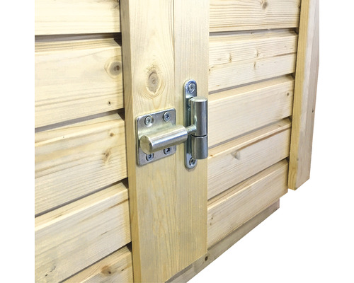 Bertilo Woodline Bike fietsenstalling/tuinhuisje met vloer, 202x106 cm, antraciet