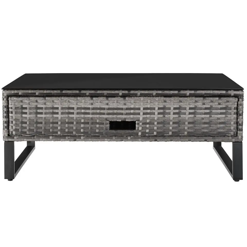 tectake -Loungeset Ostuni - wicker - grijs